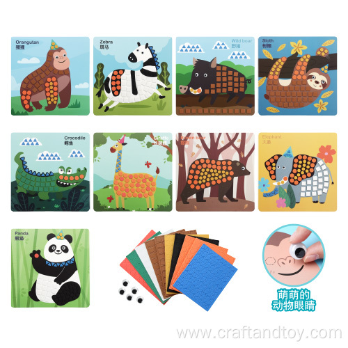 EVA mosaic painting set for education animal